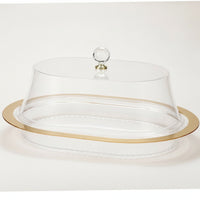 Oval Cake Dome Glossy Finish Food Storage Domed