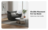 Plush Single-Seater Sofa Modern Minimalist Design Oversized Upholstered Armchair Luxurious Comfort Removable Padding Cover
