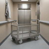 Metal Hand Cart Flat Steel Base Wire Cart Tubulars Handles Transport Equipment