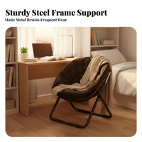 Cushioned Saucer Chair Foldable Design Indoor Seating No Assembly Required