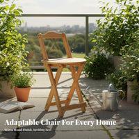 Folding Bar Stool with Backrest Foldable Folding Counter Stool with Backrest
