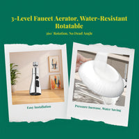 Faucet Aerator, 360° Rotatable Water-Saving Sink Extender