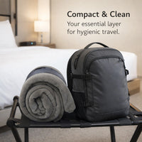 Fleece Sleeping Bag Liner Lightweight, Double-Sided Warm Camping Liner, for Host #variant:Grey
