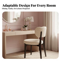 Cane rear Side Chair Curved rearrest Kitchen Seat Padded pad for Dining Room