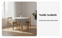 Tripod Base circular table Nordic Design Household Furniture Japanese aesthetic for Apartment Dwellers, Homeowners, Dining Room, Small Living Spaces, Kitchen