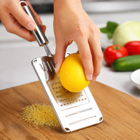 Stainless Steel Box Grater, 4-Sided, Cheese Grater, Daikon Grater, Multi-Function Grater, 28.3cm