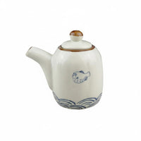 Japanese Design Soy Sauce Dispenser Ceramic Soy Sauce Pot Long-Lasting