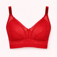 Ladies Non Wired Bras with Extremely Thin Cups for Comfort and Support, Five Hook Closure for Custom Fit, Padded Loungewear Style for Women