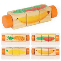 Early Education Rotating Block Game Hand-Eye Coordination Twisting Cube Toy Polished Edges Cognitive Game Stick for Toddlers