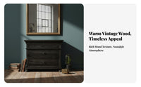 3-Drawer Nightstand French Country Design 3-Drawer Carved End Table for Students