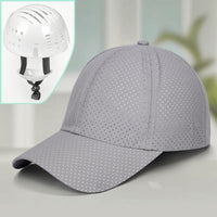 Perforated Safety Cap with Chin Strap Breathable Bump Cap with Chin Strap Lightweight Summer for Workers, Commuters, Outdoor Work, Commuting