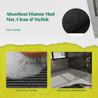 Bathroom Mat, Diatomaceous Earth Bath Rug, Quick Dry, Non-Slip, Absorbent, Thick Floor Carpet