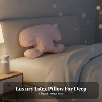 High Resilience Ergonomic Latex Pillow Breathable Side Sleeper Pillow for Adults, Women, Sleeping, Napping, Bedroom