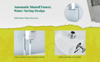 Automatic Touchless Detector Faucet, Infrared Motion Activated, Metallic Finish, Suitable for Bathroom, Kitchen, and Commercial Use