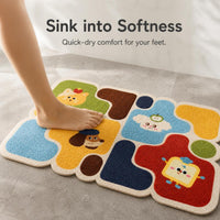 Diatomaceous Earth Bathroom Mat Super Absorbent Non-Slip Soft Floor Mat for Toilet Entrance