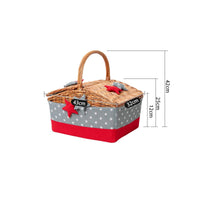 Handwoven Hamper with Handle Decorative Wicker Basket with Lid Versatile