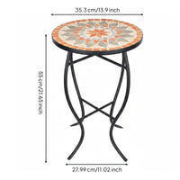 Table Easy to Clean Tile Surface Side Table Weather Resistant Outdoor Furniture for Garden