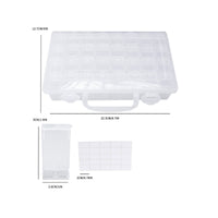 Plastic Organizer Box 96 Compartments Latch Storage Case Rectangular
