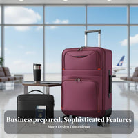 Soft-Sided Suitcase Multiple Carry Handles Softside Luggage