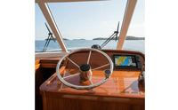 Yacht Steering Control Wheel with Grip Stainless Steel Boat Steering Wheel Mirror Polished