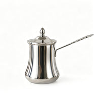 Stainless Steel Turkish Coffee Pot with Long Handle and Lid