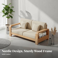 Sectional Sofa with Storage Armrest Minimalist and Aesthetic Living Room Furniture Space-Saving Couch for Small Apartment Dwellers, Young Adults, Home