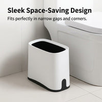 Small Waste Bin, 1.5L Rectangular Desk Bin, Open Top Waste Paper Basket for Students & Home Office, Synthetic Polymer