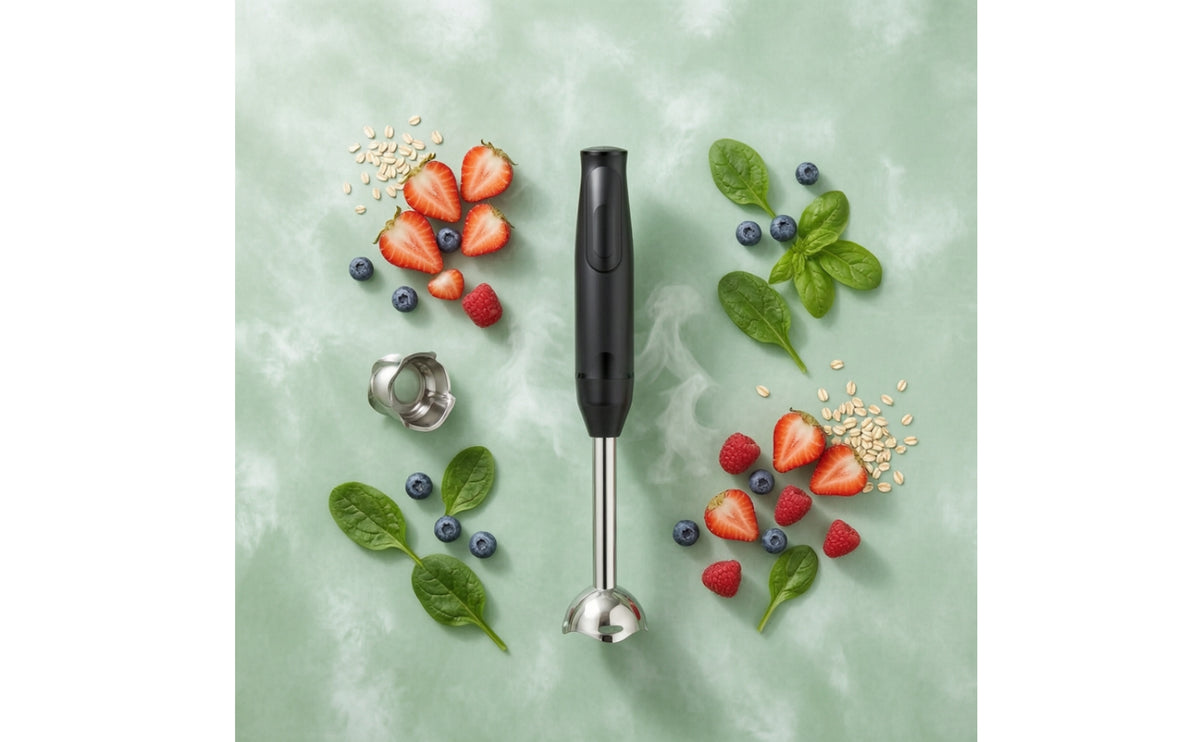 Handheld Immersion Blender Slim Hand Blender Corded Kitchen Appliance Non-Slip for Small Kitchens