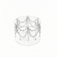 Acrylic Cake Tray Stand Reusable Crystal Bead Cake Stand Long-Lasting