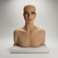 Mannequin Head with Shoulders Photography Prop Jewelry Display Manikin bust  Hairpiece Display Head for Photo Studio, Shop Window