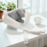 Encircling Design Heated Shoulder and Neck Massager Padded Neck and Shoulder Massager Adjustable Strap Massage Device Kneading Heads