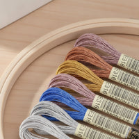 Embroidery Hoop with Thread 8-Inch for DIY Crafts, Crafters, Beginners