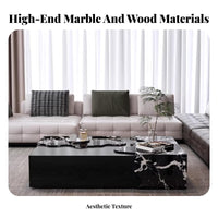 Sculptural Base Rectangular Table Luxury Design Aesthetic Living Room Furniture Elegant Design Sturdy and Stable