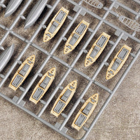 Wooden Deck with Anchor Chain for Fujimi 60003 Model Ship 1/350