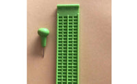 Hinged Top Braille Slate and Stylus Dot-Cell Openings Braille Writing Board Plastic Learning Aid Green