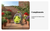 All-in-Single Design Water Hose Reel with Nozzle Easy Storage Portable Hose Reel Set Tangle-Tangle-Resistant for Balcony Watering