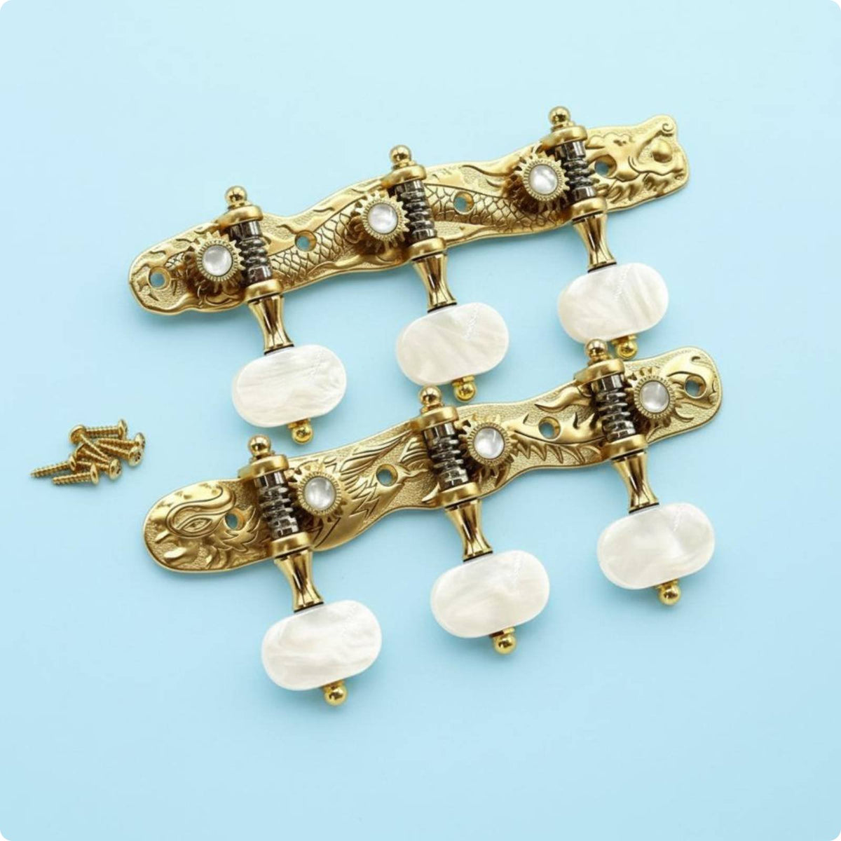 Dragon Phoenix Guitar Tuners Mother-of-Pearl Inlay String Instrument Part Easy