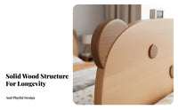 Solid Wood Single Bed Guardrails Wooden Bed with Guardrail Rounded Edges for Young Children, Parents, Bedroom, Small Apartment, Playroom