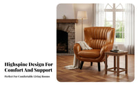 Highsupport Club Chair North American Design Upholstered Contoured Spinerest Armchair Ergonomic Comfort Button-Tufted Features
