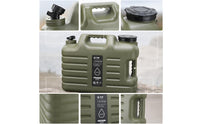 Outdoor Water Carrier with Extension Tube Food-Grade Bucket with Faucet Water Jug for Survivalists, Camping