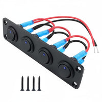 Easy Installation 12V/24V Control Switch Panel Long-Lasting Construction Marine Switch Panel for DIY Enthusiasts