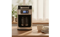 Digital Drip Coffee Maker Countertop Coffee Maker with Glass Carafe Compact Appliance 1.5L for Office Workers, Kitchen, Break Room