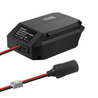 Overcurrent Protection Adjustable Battery Adapter Built-in Switch 18V to 12V Converter 10A Output for Electricians, Garage, Workbench
