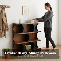 Vintage design Arched Top Cabinet Multi-Functional shelving unit adaptable Storage Furniture Space-Saving for Apartment Dwellers, Interior Design aficionados, Entryway, Living Room, Home Office, Bedroom