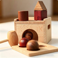 Wooden Shape Sorting Toy Early Learning Wooden Shape Sorter Cube to Gnaw for Activity Time