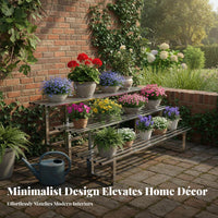 Tiered Plant Stand Multitier Design Garden Supply Indoor and Outdoor Use