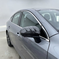 Sporty Look Carbon Fiber Pattern Mirror Caps Self Carbon Fiber Pattern Trim Scratch Protection Vehicle Body Styling Kit Weather Resistant