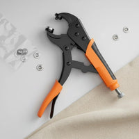 Fastener Installation Tool Snap Button Installation Set Snap Press Tool Stainless Steel Fastener Plier Kit with Versatile Die Attachments Suitable for Leather Garments Furniture Canvas Projects