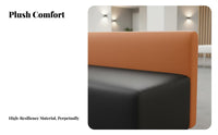 Minimalist Design Multi-Piece Configurable Couch Sturdy Construction L-Shaped Sectional Sofa Rounded Corners Commercial Furniture High-Density Foam for Visitors, Business Clients, Office Workers, Reception Area, Company Lobby, Waiting Room