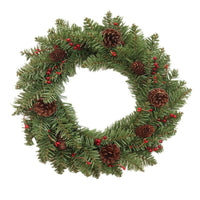 Christmas Wreath Door Hanging Decoration, Simulated Flower Wreath, PVC, 35cm